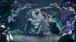 Size: 1280x720 | Tagged: safe, derpibooru import, screencap, what lies beneath, cave, crystal, nightmare cave, no pony