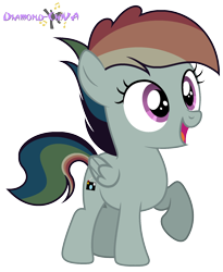 Size: 1752x2136 | Tagged: safe, artist:diamond-chiva, derpibooru import, oc, oc:rainbow flash, pegasus, pony, base used, female, filly, offspring, parent:quibble pants, parent:rainbow dash, parents:quibbledash, simple background, solo, transparent background