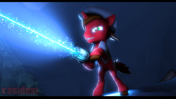 Size: 1280x720 | Tagged: safe, artist:alcohors, oc, oc only, oc:egres ferguson, pony, unicorn, 3d, crossover, half-life, half-life 2, male, solo, stallion, weapon