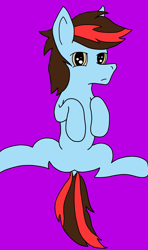 Size: 1155x1949 | Tagged: safe, artist:angelbirb, oc, oc only, oc:fiopon, pony, lying down, on back, simple background, solo