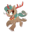 Size: 1451x1700 | Tagged: safe, artist:hagallaz, derpibooru import, oc, oc only, deer, deer pony, original species, :p, digital art, female, leg fluff, signature, silly, simple background, solo, tongue out, transparent background, ych result