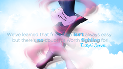 Size: 1920x1080 | Tagged: safe, artist:penguinsn1fan, artist:sairoch, twilight sparkle, pony, magic, quote, solo