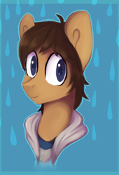 Size: 340x499 | Tagged: safe, artist:tigra0118, pony, bust, clothes, colored pupils, hoodie, lance (voltron), male, ponified, portrait, solo, stallion, voltron
