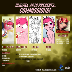 Size: 2500x2500 | Tagged: safe, artist:uliovka, derpibooru import, pony, commission, commission info