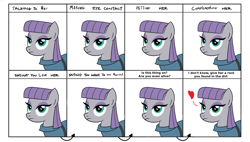 Size: 1583x896 | Tagged: safe, derpibooru import, maud pie, chart, doing loving things, heart, maud pie may or may not be amused, maudabetes, meme, rock, that pony sure does love rocks