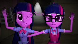 Size: 1920x1080 | Tagged: safe, artist:class37boy, derpibooru import, sci-twi, twilight sparkle, equestria girls, 3d, twolight