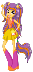 Size: 1244x2656 | Tagged: safe, artist:rosesweety, derpibooru import, equestria girls, boots, clothes, long hair, lori robin hood, pigtails, regal academy, shoes, simple background, skirt, solo, transparent background, vector
