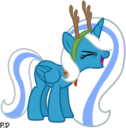 Size: 774x788 | Tagged: safe, artist:princessrainbow123, derpibooru import, oc, oc:fleurbelle, alicorn, pony, alicorn oc, antlers, base used, reindeer antlers, simple background, transparent background