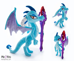 Size: 1280x1059 | Tagged: safe, artist:meplushyou, derpibooru import, princess ember, dragon, bloodstone scepter, commission, dragoness, female, irl, looking at you, photo, plushie, simple background, solo, white background