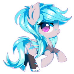 Size: 3900x3866 | Tagged: safe, artist:sorasku, oc, oc only, oc:soda pop, bat pony, pony, chibi, clothes, converse, female, high res, mare, shoes, simple background, solo, transparent background