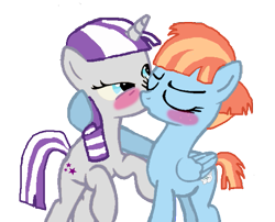 Size: 593x480 | Tagged: safe, artist:ktd1993, derpibooru import, twilight velvet, windy whistles, pony, crack shipping, female, infidelity, kissing, lesbian, shipping, velvetwhistles