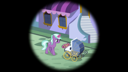 Size: 1280x720 | Tagged: safe, derpibooru import, screencap, pony, unicorn, princess spike (episode), baby carriage, female, walking