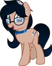 Size: 800x1016 | Tagged: safe, artist:jhayarr23, derpibooru import, oc, oc only, oc:crescend cinnamon, earth pony, pony, 2019 community collab, derpibooru community collaboration, female, mare, simple background, solo, spectacles, transparent background, vector