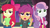 Size: 1280x720 | Tagged: safe, derpibooru import, edit, edited screencap, screencap, apple bloom, scootaloo, sweetie belle, better together, equestria girls, happily ever after party, happily ever after party: rainbow dash, cutie mark crusaders, inverted mouth