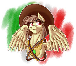 Size: 3100x2700 | Tagged: safe, artist:jack-pie, derpibooru import, oc, oc:tailcoatl, pegasus, pony, mexican, mexican revolution, mexico, nation ponies, ponified, simple background, solo, transparent background, wings