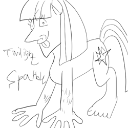 Size: 500x500 | Tagged: safe, artist:mlpmlp, derpibooru import, twilight sparkle, 1000 hours in ms paint, fingers, not salmon, wat, what has science done