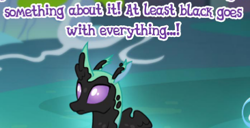 Size: 366x187 | Tagged: safe, derpibooru import, edit, edited screencap, screencap, changedling, changeling, to change a changeling, advertisement, background changeling, gameloft, meme, sclerite, wow! glimmer