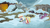 Size: 1440x809 | Tagged: safe, derpibooru import, screencap, earth pony, pony, hearth's warming eve (episode), background pony, bags under eyes, barn, clothes, earth pony tribe, female, hut, male, mare, snow, stallion, village