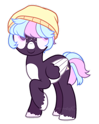 Size: 1024x1283 | Tagged: safe, artist:m-00nlight, derpibooru import, oc, oc:prism, pegasus, pony, beanie, hat, male, simple background, solo, stallion, transparent background