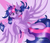 Size: 3000x2550 | Tagged: safe, artist:shad0w-galaxy, derpibooru import, twilight sparkle, twilight sparkle (alicorn), alicorn, pony, adorasexy, belly button, chest fluff, cute, ear fluff, female, fluffy, horn, lying, mare, sexy, smiling, solo, spread wings, wings