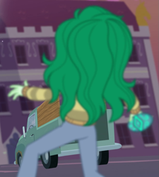 Size: 659x733 | Tagged: safe, derpibooru import, screencap, wallflower blush, better together, equestria girls, forgotten friendship, cropped, memory stone, rear view, solo