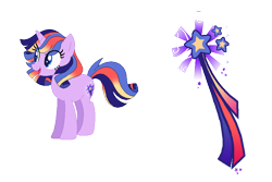 Size: 864x576 | Tagged: safe, artist:thepegasisterpony, derpibooru import, oc, oc:valhalla stardust, pony, base used, magical lesbian spawn, offspring, parent:princess cadance, parent:twilight sparkle, parents:twidance, solo