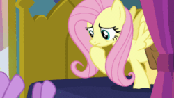 Size: 320x180 | Tagged: safe, derpibooru import, screencap, fluttershy, twilight sparkle, twilight sparkle (alicorn), alicorn, pegasus, pony, a health of information, bed, out of context, picture for breezies, upside down