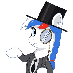 Size: 1200x1200 | Tagged: safe, artist:negasun, derpibooru import, oc, oc:marussia, braid, hat, meme, monocle, nation ponies, russia, sir, top hat