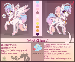 Size: 3000x2500 | Tagged: safe, artist:zombiespudding, derpibooru import, oc, oc only, oc:wind chimes, pegasus, pony, :p, clothes, cutie mark, digital art, female, mare, reference sheet, scarf, signature, silly, solo, tongue out, ych result