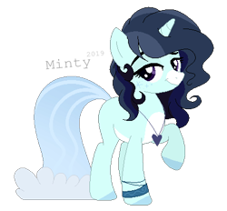 Size: 429x398 | Tagged: safe, artist:mintoria, derpibooru import, oc, oc only, pony, unicorn, augmented tail, female, mare, simple background, solo, transparent background