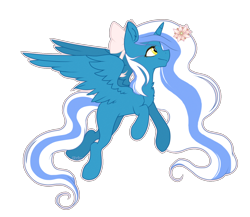 Size: 1426x1238 | Tagged: safe, artist:sinalaa, derpibooru import, oc, oc only, oc:fleurbelle, alicorn, pony, alicorn oc, bow, female, flower, flower in hair, hair bow, mare, simple background, solo, transparent background