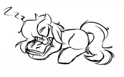 Size: 2000x1240 | Tagged: safe, artist:jen-neigh, derpibooru import, oc, oc:scarlet trace (coffee bean), book, female, sleeping, solo, zzz