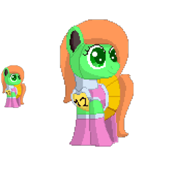 Size: 500x500 | Tagged: safe, artist:trackheadtherobopony, derpibooru import, oc, oc only, oc:goldheart, pixel art, simple background, solo, sprite, transparent background