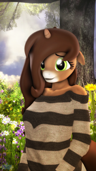 Size: 1080x1920 | Tagged: safe, artist:star-lightstarbright, derpibooru import, oc, oc only, oc:savannah reed, anthro, unicorn, 3d, anthro oc, clothes, cute, female, mare, sweater