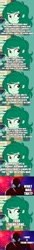 Size: 500x3633 | Tagged: safe, derpibooru import, edit, edited screencap, screencap, wallflower blush, equestria girls, aerosmith, comic, fanfic art, peter parker, screencap comic, singing, song reference, spider-man, spider-man: into the spider-verse