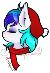 Size: 627x908 | Tagged: safe, derpibooru import, oc, oc only, bat pony, bat pony oc, christmas, hat, holiday, santa hat, simple background, solo, transparent background