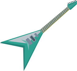 Size: 3894x3604 | Tagged: safe, artist:mlpcreativelab, derpibooru import, equestria girls, rainbow rocks, electric guitar, flying v, guitar, musical instrument, no pony, object, simple background, transparent background, vector