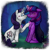 Size: 400x400 | Tagged: safe, artist:arcticwaters, derpibooru import, rarity, twilight sparkle, pony, unicorn, fanfic:the enchanted kingdom, fanfic:the enchanted library, fanfic art, female, lesbian, rarilight, shipping