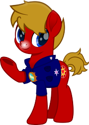Size: 3000x4195 | Tagged: safe, artist:pilot231, derpibooru import, oc, oc:max mustang, my little pony: the movie, armor node, clothes, male, movie accurate, simple background, solo, stallion, transparent background, vector, vest