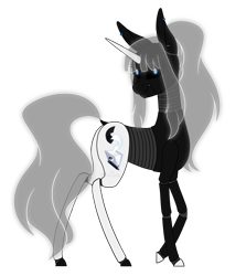 Size: 1044x1169 | Tagged: safe, artist:moonwolf96, derpibooru import, oc, oc:silent harmony, pony, robot, robot pony, unicorn, female, mare, simple background, solo, transparent background