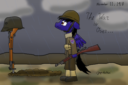 Size: 4160x2773 | Tagged: safe, artist:jrapcdaikari, derpibooru import, oc, oc only, oc:paladin colt, anthro, battlefield 1, gewehr 98, helmet, m1903 springfield, soldier, the great war, world war i