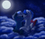 Size: 1920x1680 | Tagged: safe, artist:visionarybuffoon, derpibooru import, oc, oc:codedclouds, oc:skymeadow, pegasus, pony, cloud, cloudsdale, codedmeadow, date, date night, full moon, gay, kissing, male, moon, night, night sky, oc x oc, ponysona, shipping, sky, starry night, starry wings, trans boy, transgender