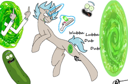 Size: 878x579 | Tagged: safe, artist:diamondblacky, derpibooru import, pony, grannies gone wild, ponified, pony rick, rick and morty, rick sanchez, solo, vulgar