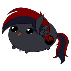 Size: 2000x2000 | Tagged: safe, artist:lullabytrace, derpibooru import, oc, oc:atrimy redclouds, pegasus, pony, blob, cute, simple background, solo, tongue out, transparent background