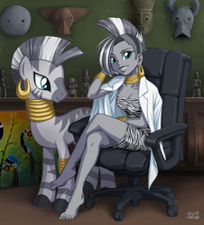 Size: 1000x1108 | Tagged: safe, artist:uotapo, derpibooru import, edit, zecora, pony, equestria girls, equestria girls-ified, feet, human ponidox, human zebradox, self ponidox