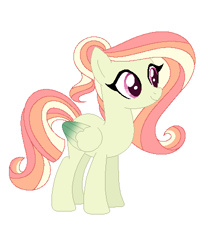 Size: 400x500 | Tagged: safe, artist:misskitkat2002, derpibooru import, oc, pegasus, pony, base used, female, magical lesbian spawn, mare, offspring, parent:fluttershy, parent:rainbow dash, parents:flutterdash, simple background, solo, white background