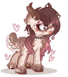 Size: 835x953 | Tagged: safe, artist:6-fingers-lover, derpibooru import, oc, oc:beatriz pisco, deer pony, original species, female, horns, mare, simple background, solo, transparent background