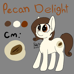 Size: 4500x4500 | Tagged: safe, artist:rosebush, derpibooru import, oc, oc only, oc:pecan delight, pony, absurd resolution, female, reference sheet, solo