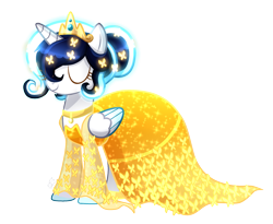 Size: 2289x1877 | Tagged: safe, artist:sugaryicecreammlp, derpibooru import, oc, oc:roxy lovli pop, alicorn, pony, clothes, dress, female, gala dress, mare, simple background, solo, transparent background