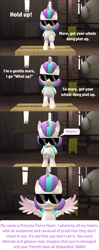 Size: 1920x4851 | Tagged: safe, artist:red4567, derpibooru import, princess flurry heart, comic:princess punny heart 2, 3d, comic, diaper, motormouth, source filmmaker, sunglasses